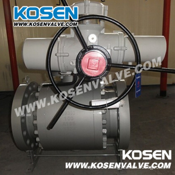 Cast Steel Trunnion Ball Valves with Electric Actuator